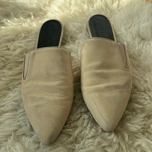 Jenni Kayne tan leather mules